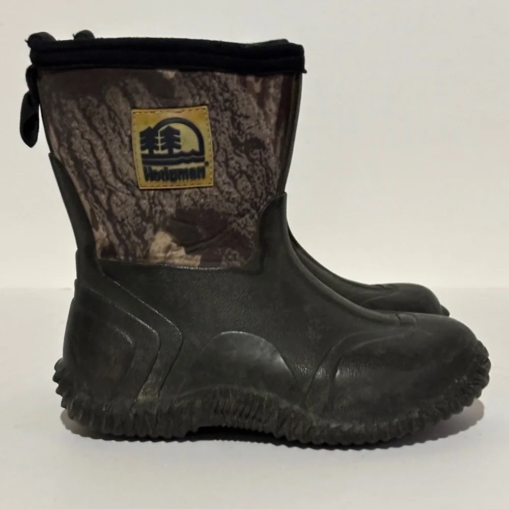 Hodgman Boots Kids Boys Youth size 12 Chore‎ Muck Camo Mid Waterproof
